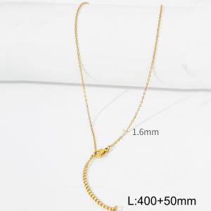 Minimalist style stainless steel gold 0-chain women's necklace - KN286905-Z