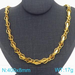 SS Gold-Plating Necklace - KN286949-HM