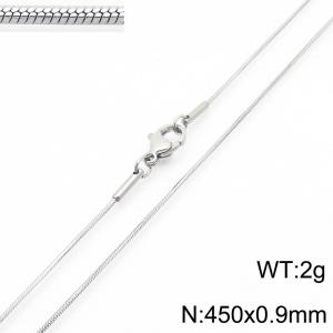 Stainless steel octagonal snake necklace - KN287803-Z