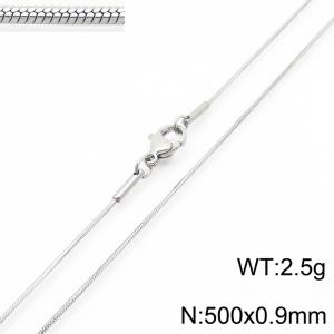 Stainless steel octagonal snake necklace - KN287804-Z