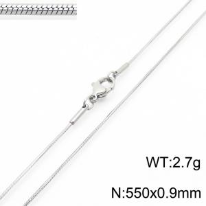 Stainless steel octagonal snake necklace - KN287805-Z