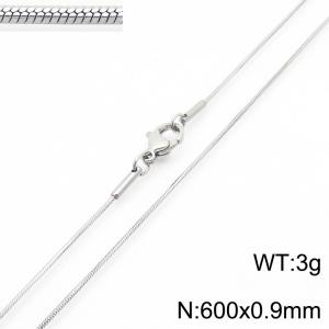 Stainless steel octagonal snake necklace - KN287806-Z