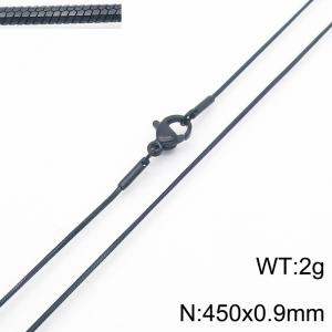 Stainless steel octagonal snake necklace - KN287807-Z