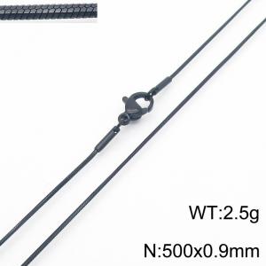 Stainless steel octagonal snake necklace - KN287808-Z