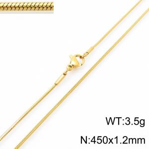 Stainless steel octagonal snake necklace - KN287811-Z