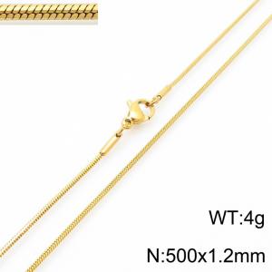 Stainless steel octagonal snake necklace - KN287812-Z