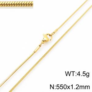Stainless steel octagonal snake necklace - KN287813-Z