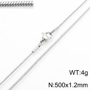 Stainless steel octagonal snake necklace - KN287816-Z