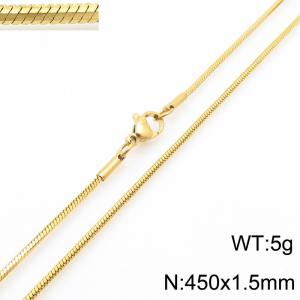 Stainless steel octagonal snake necklace - KN287823-Z