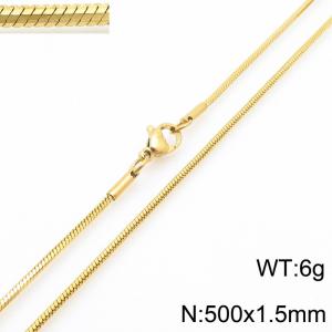 Stainless steel octagonal snake necklace - KN287824-Z