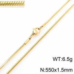 Stainless steel octagonal snake necklace - KN287825-Z