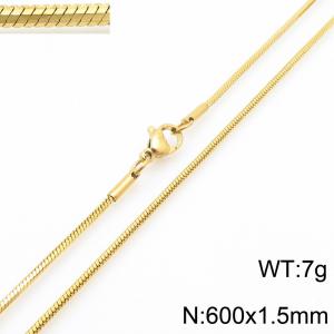 Stainless steel octagonal snake necklace - KN287826-Z