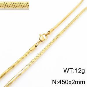 Stainless steel octagonal snake necklace - KN287835-Z