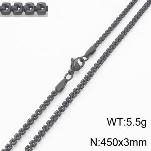 Stainless steel embossed necklace - KN287901-Z