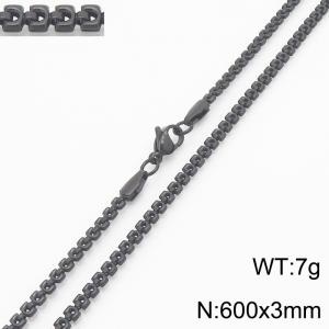 Stainless steel embossed necklace - KN287904-Z