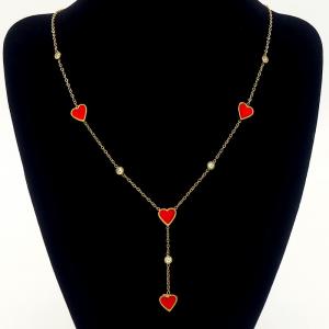 SS Gold-Plating Necklace - KN287989-BI