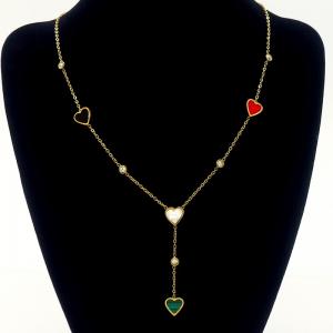 SS Gold-Plating Necklace - KN287993-BI