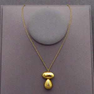 SS Gold-Plating Necklace - KN288301-FA