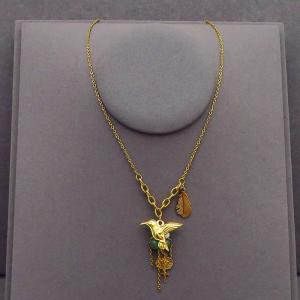 SS Gold-Plating Necklace - KN288312-FA