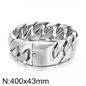 Stainless steel necklace (men's) - KN288348-KJX