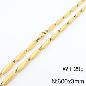 Stainless steel handmade diamond chain necklace - KN288352-Z
