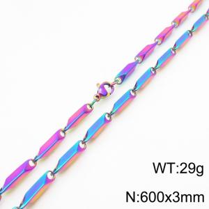 Stainless steel handmade diamond chain necklace - KN288355-Z