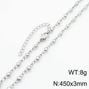 A niche personalized design stainless steel bead necklace - KN288377-GC