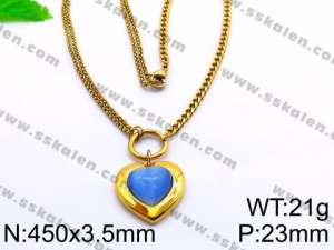 SS Gold-Plating Necklace - KN28840-Z
