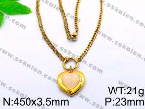 SS Gold-Plating Necklace - KN28841-Z