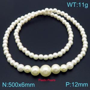 Simple Pearl String Necklace for Women - KN288821-Z