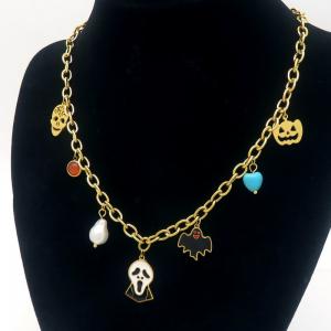 SS Gold-Plating Necklace - KN289099-HM