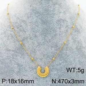 Conch Stainless Steel Women's Pendant Necklace Gold - KN289478-GC