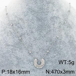 Conch Stainless Steel Women's Pendant Necklace Silver - KN289479-GC