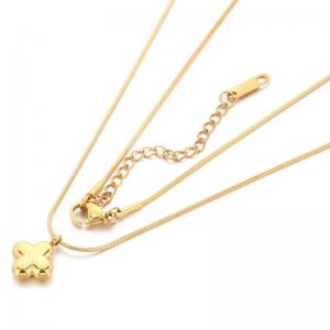 SS Gold-Plating Necklace - KN289588-HR
