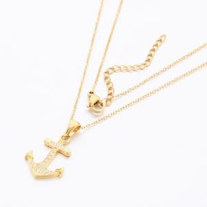 Stainless Steel Stone Necklace - KN289652-KD