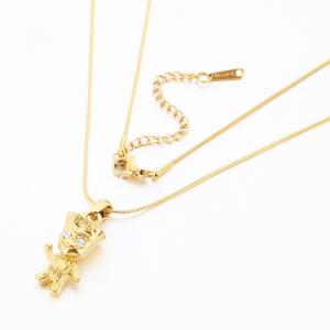 SS Gold-Plating Necklace - KN289801-MI