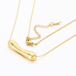 SS Gold-Plating Necklace - KN289806-MI