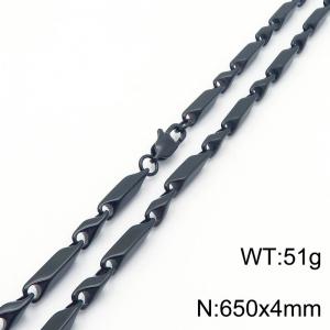 650x4mm Stainless Steel Punk Men's and Women's Necklace Choke Chain Jewelry Party Gift - KN289948-KFC