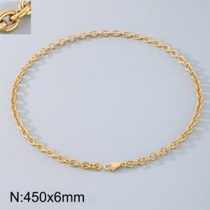 Stainless steel O-chain necklace - KN290163-Z