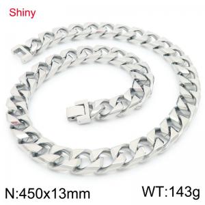 Stainless steel fashionable and simple imitation cast chain polished necklace - KN290410-Z