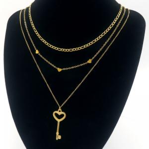 SS Gold-Plating Necklace - KN290529-HDJ