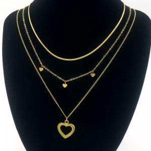 SS Gold-Plating Necklace - KN290535-HDJ