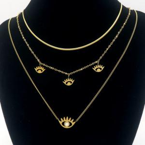 SS Gold-Plating Necklace - KN290560-HDJ