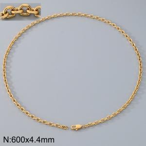 Stainless steel edged O-ring necklace - KN290615-Z