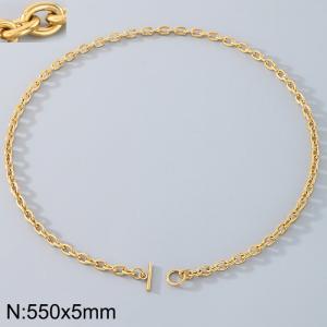 Stainless steel OT buckle O-ring necklace - KN290658-Z