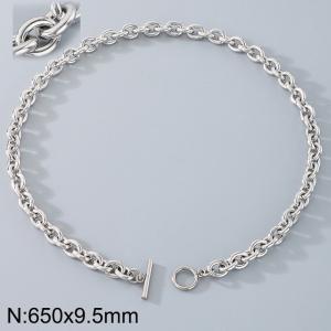 Stainless steel OT buckle O-ring necklace - KN290688-Z