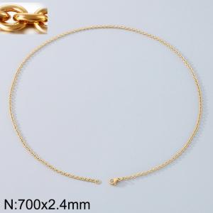 Stainless steel O-chain necklace - KN290693-Z