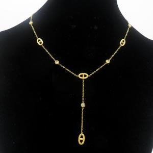 SS Gold-Plating Necklace - KN290975-HM