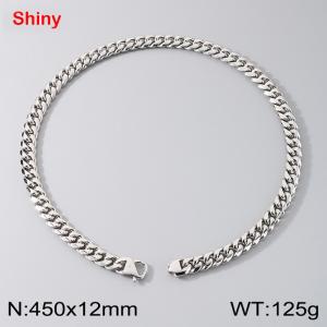 Stainless steel round ground encrypted Cuban necklace - KN291203-Z