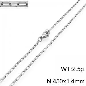 Stainless steel simple and fashionable 1.4mm wide square chain necklace - KN291497-Z